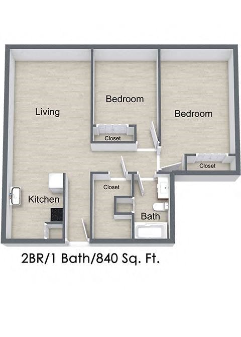 Silver Gardens_2 Bedroom Floor Plan